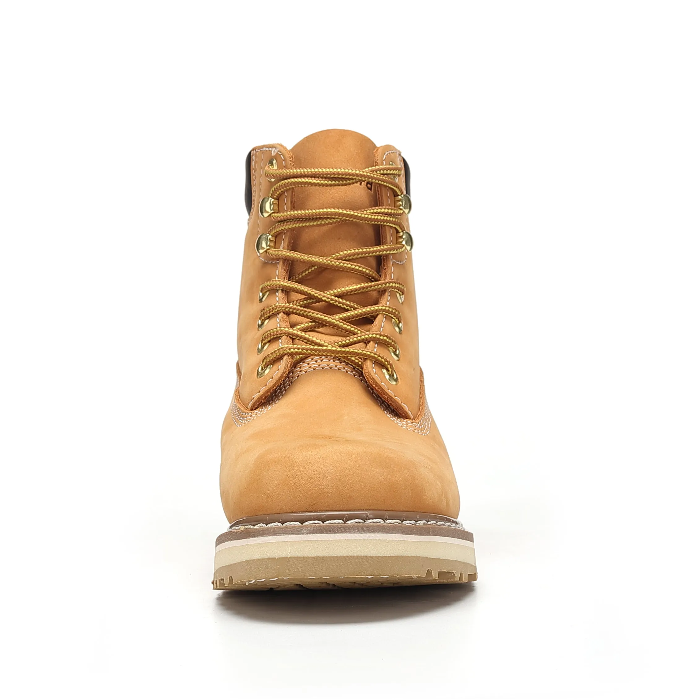 84101 Men's Soft Toe Nubuck Leather Non-Slip Work Boots - 6" Wheat