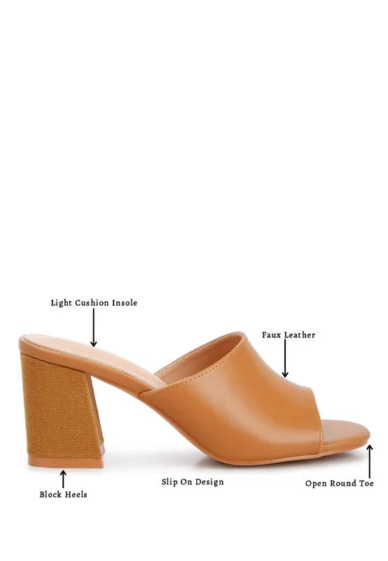 ADDIE Block Heel Slip-on Sandals