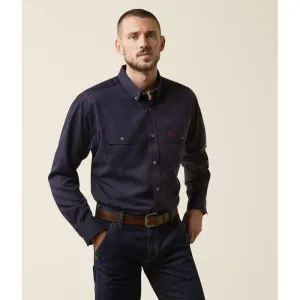 Ariat Men's Air Inherent Flame Resist Work Shirt Navy - 10040899