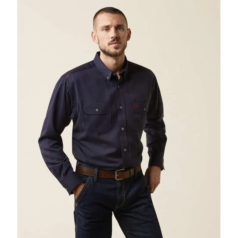 Ariat Men's Air Inherent Flame Resist Work Shirt Navy - 10040899