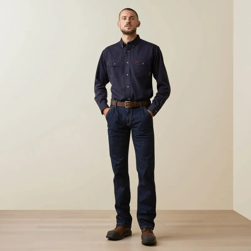 Ariat Men's Air Inherent Flame Resist Work Shirt Navy - 10040899