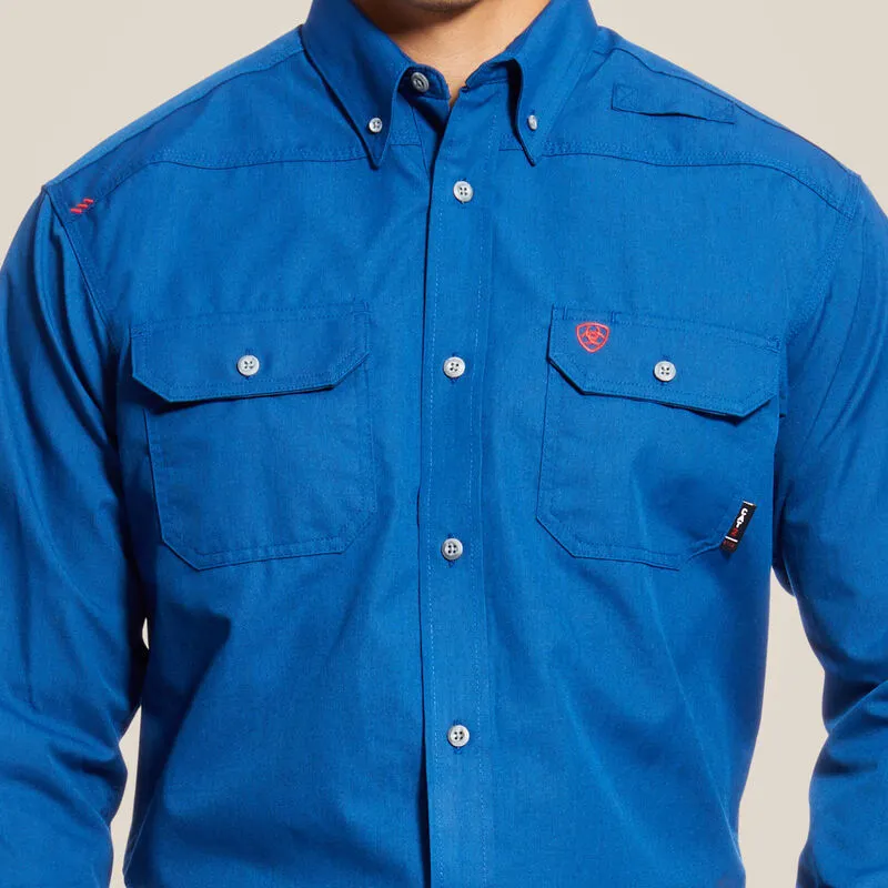 Ariat Men's Featherlight Flame Resist Work Shirt Blue - 10025428