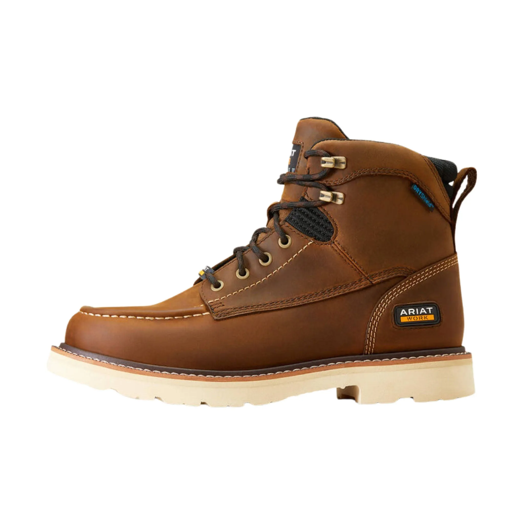Ariat Men's Rebar Lift 6 Inch Waterproof Work Boots - Distressed Brown