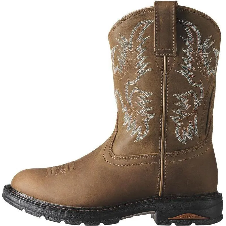 Ariat Women's Tracey 9" Comp Toe Western Work Boot - Dusted Brown - 10008634
