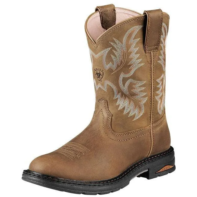 Ariat Women's Tracey 9" Comp Toe Western Work Boot - Dusted Brown - 10008634