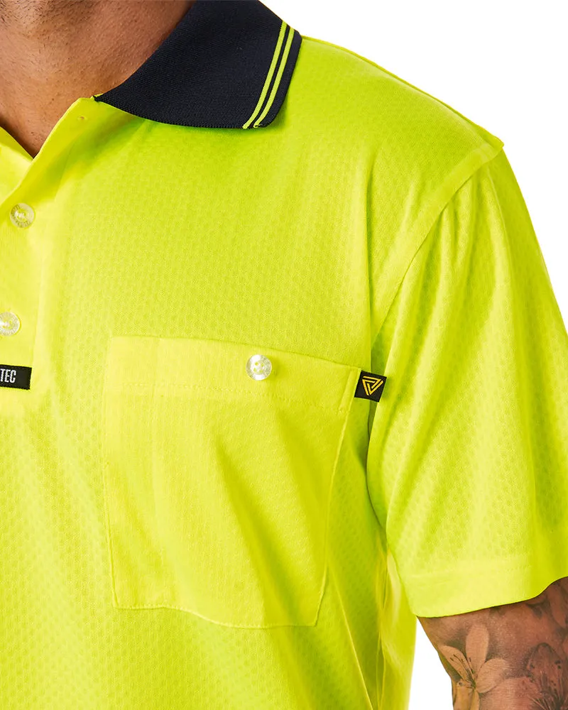 Basic Airwear Polo Shirt SS - Yellow/Navy