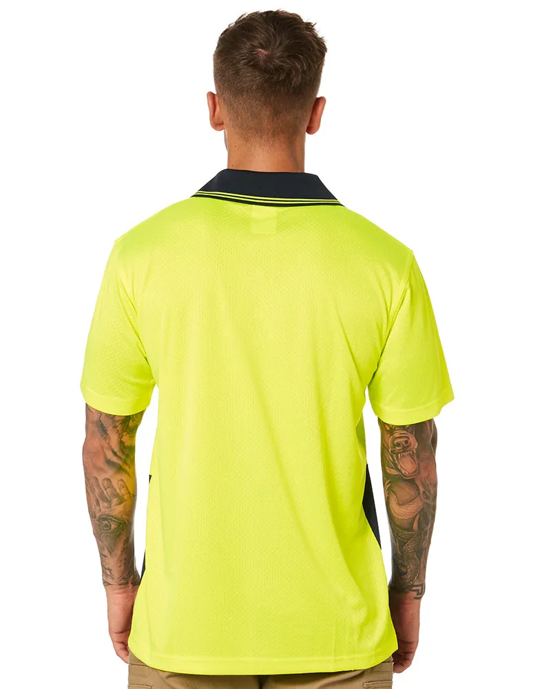 Basic Airwear Polo Shirt SS - Yellow/Navy