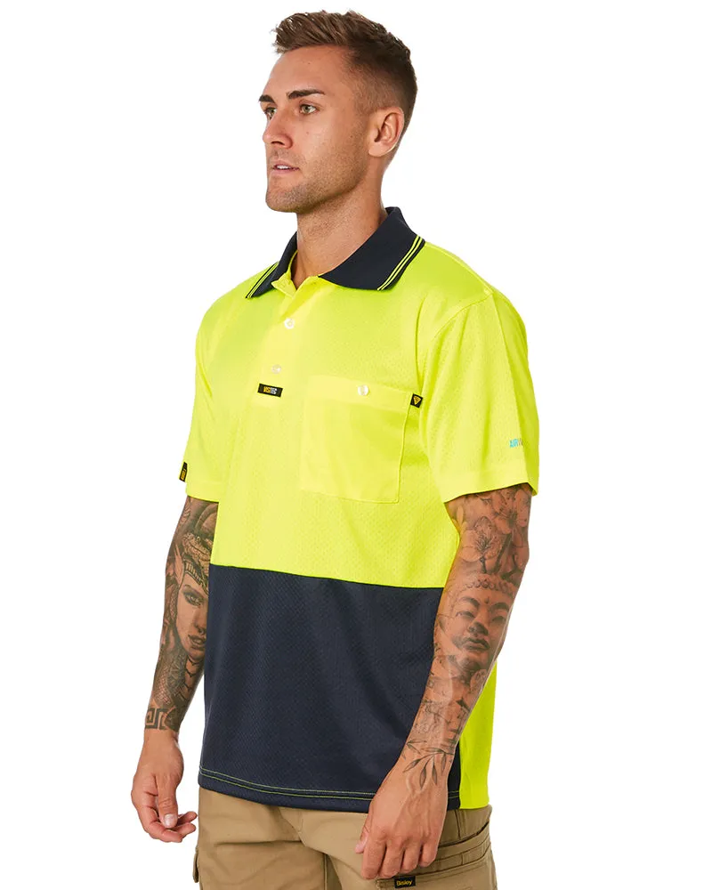 Basic Airwear Polo Shirt SS - Yellow/Navy