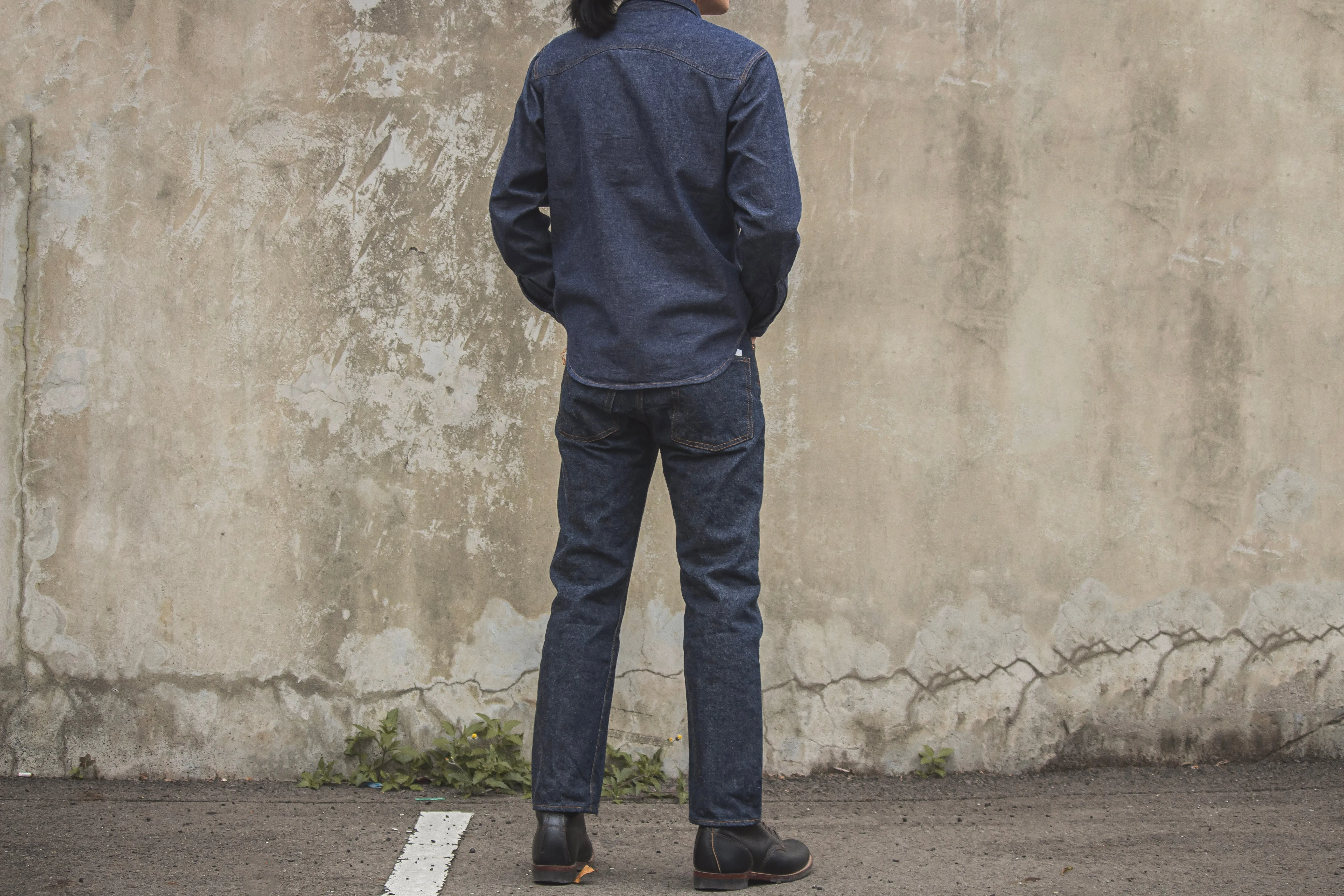 【Benzak Denim Developers】日本單寧左斜紋布襯衫 6.5oz. BWS-02 UTILITY SHIRT LHT selvedge denim