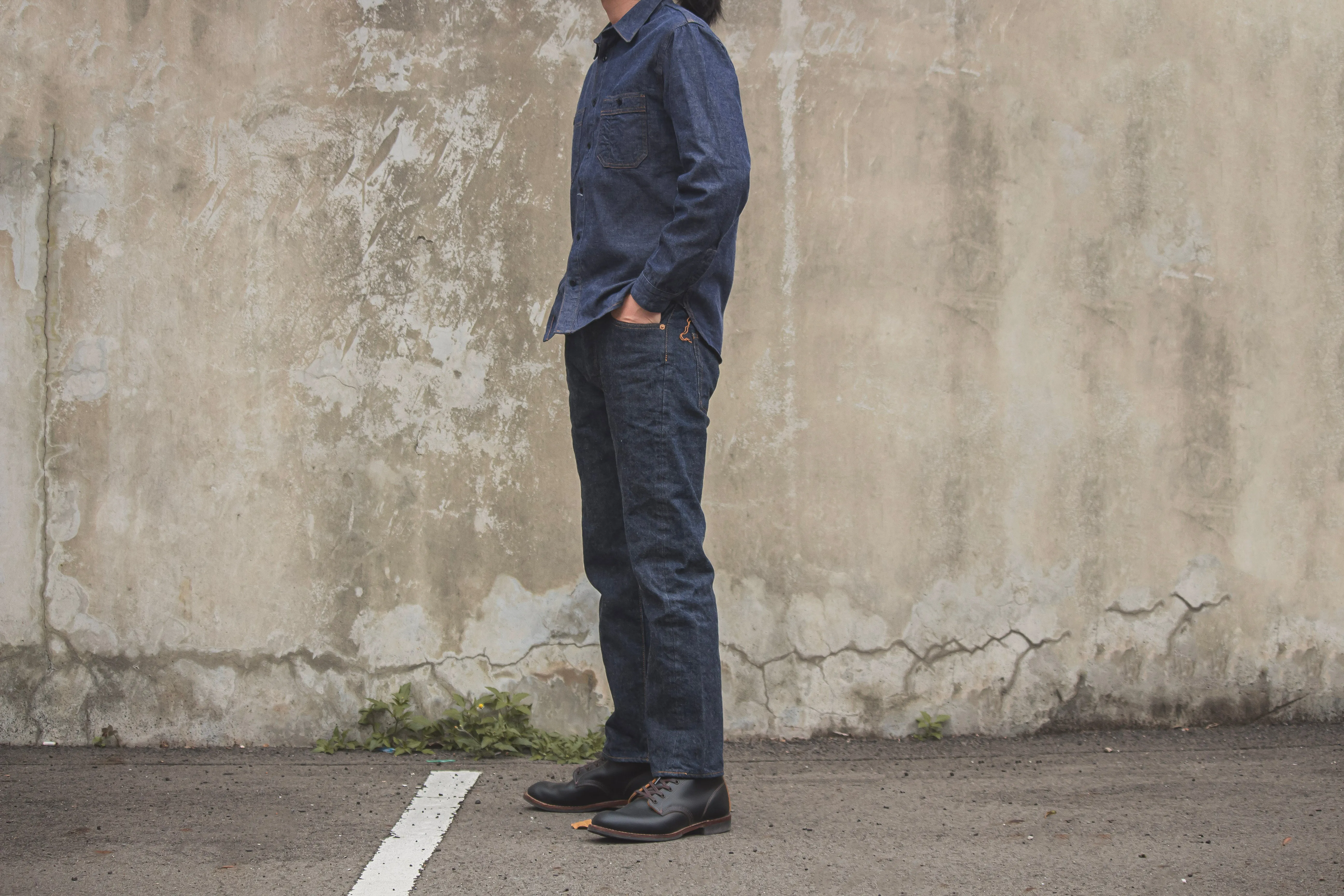 【Benzak Denim Developers】日本單寧左斜紋布襯衫 6.5oz. BWS-02 UTILITY SHIRT LHT selvedge denim
