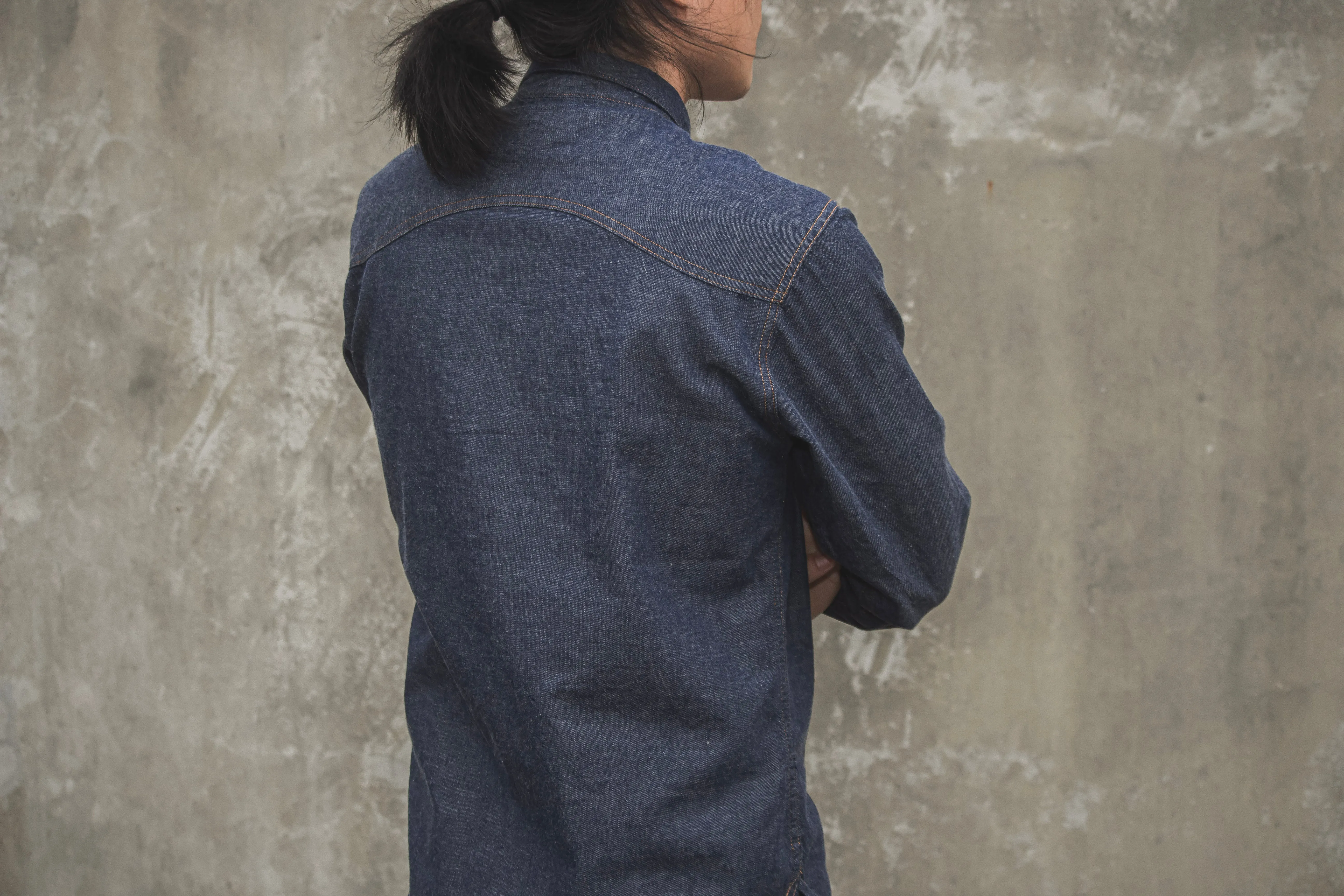 【Benzak Denim Developers】日本單寧左斜紋布襯衫 6.5oz. BWS-02 UTILITY SHIRT LHT selvedge denim