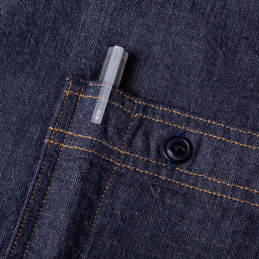 【Benzak Denim Developers】日本單寧左斜紋布襯衫 6.5oz. BWS-02 UTILITY SHIRT LHT selvedge denim