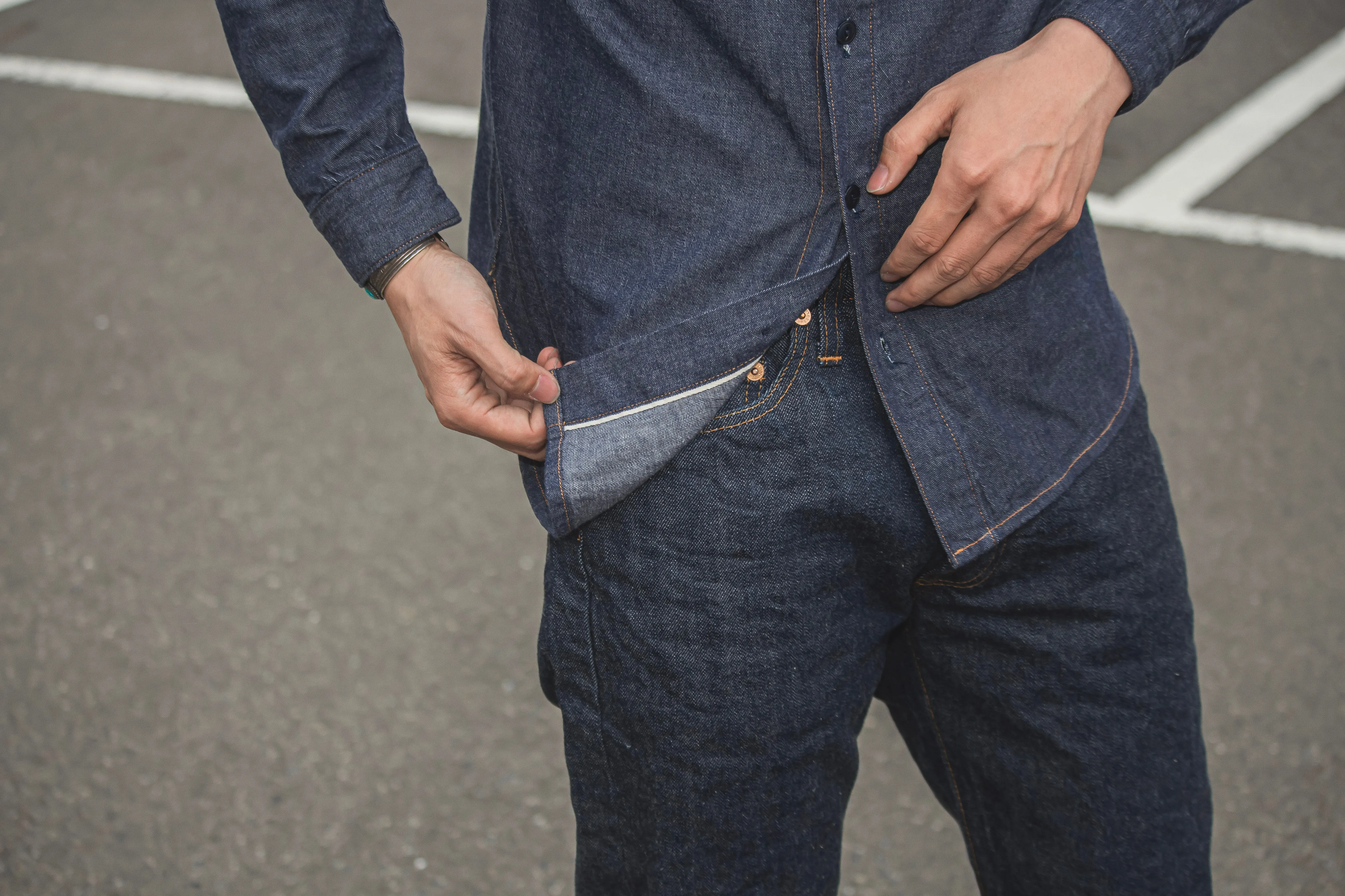 【Benzak Denim Developers】日本單寧左斜紋布襯衫 6.5oz. BWS-02 UTILITY SHIRT LHT selvedge denim
