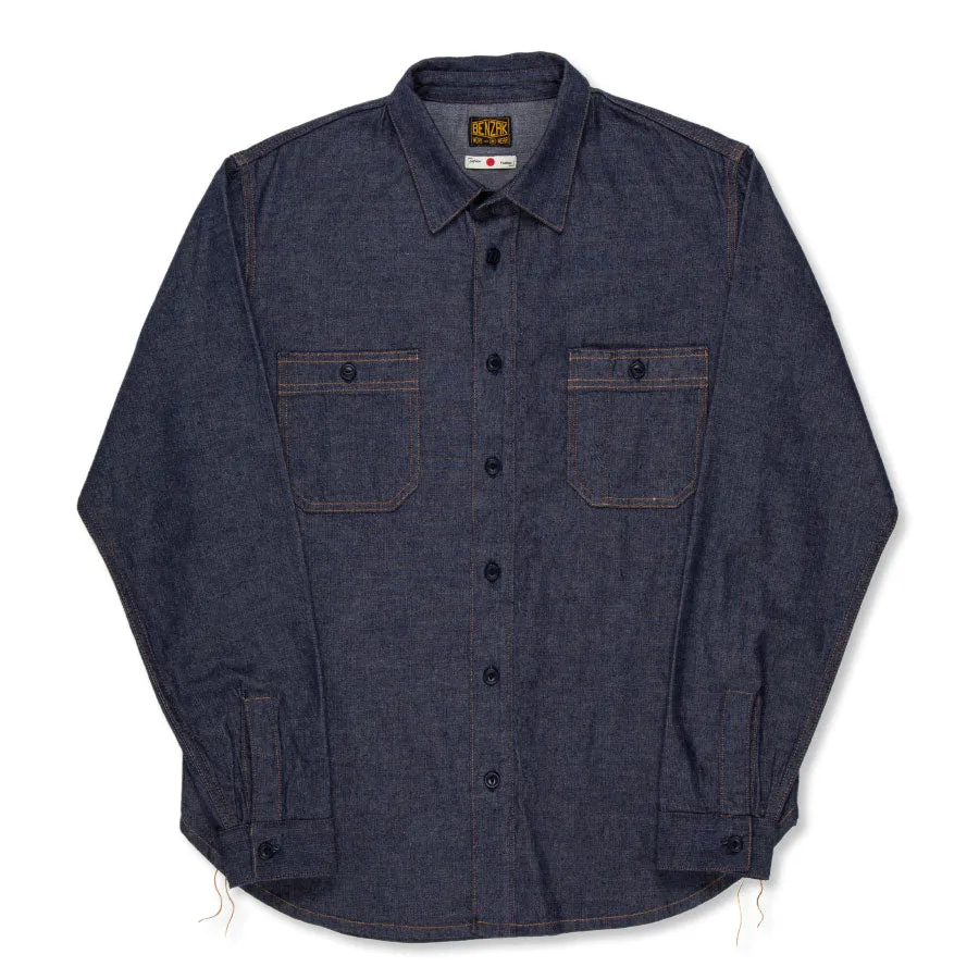 【Benzak Denim Developers】日本單寧左斜紋布襯衫 6.5oz. BWS-02 UTILITY SHIRT LHT selvedge denim