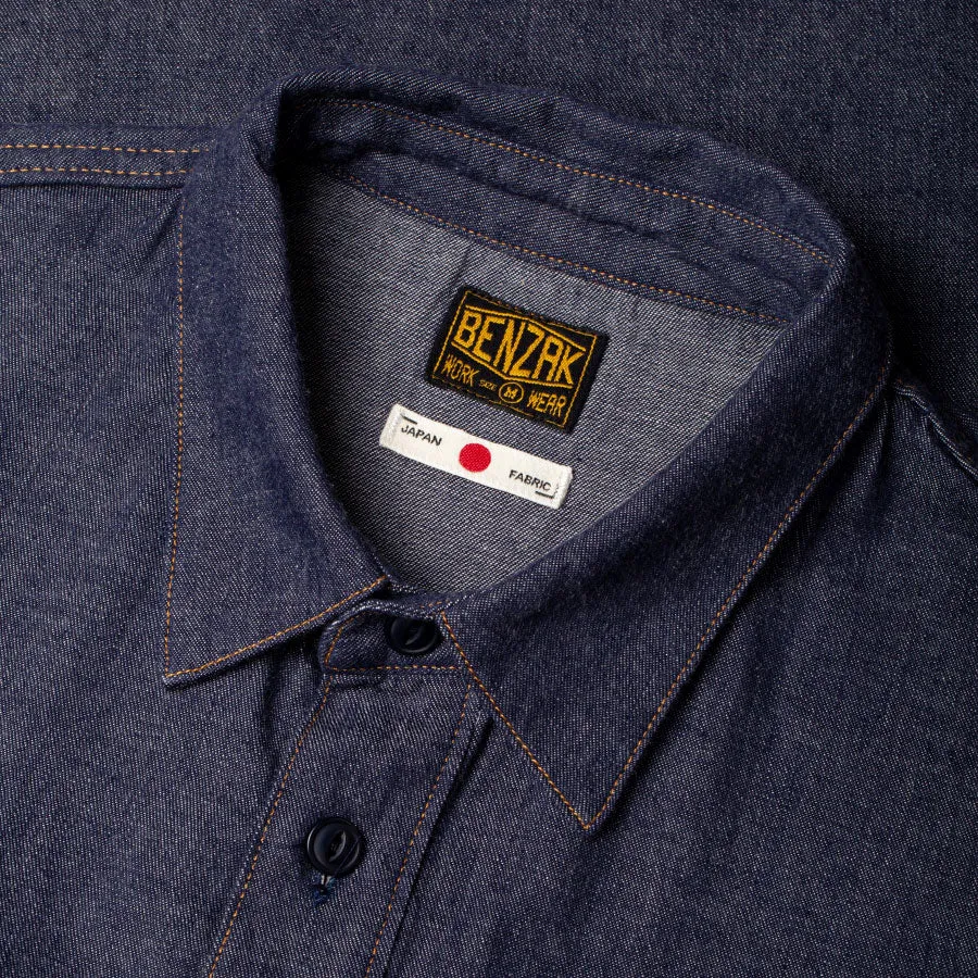 【Benzak Denim Developers】日本單寧左斜紋布襯衫 6.5oz. BWS-02 UTILITY SHIRT LHT selvedge denim