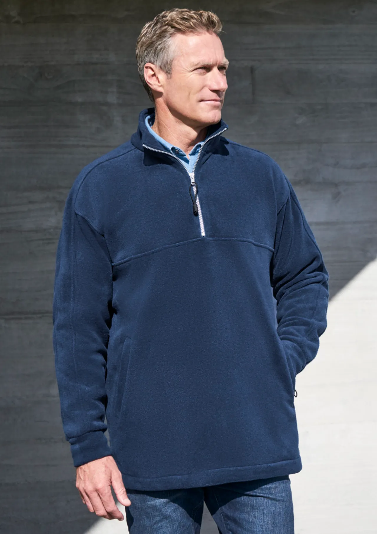 Biz Collection Plain Zip Front Fleece