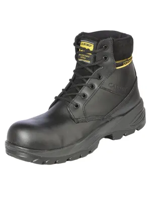 Botines de Trabajo Tipo Seguridad de Agujetas con Punta de Acero de Piel Nobuck para Hombre 'Caribu' - ID: 44366