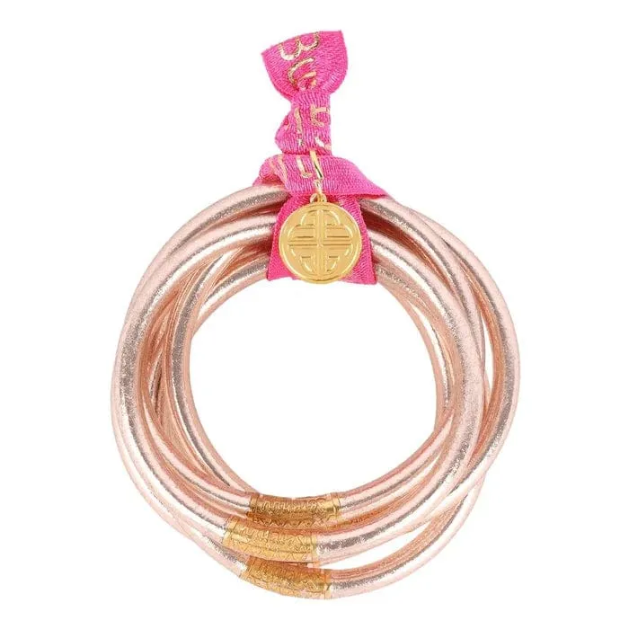 BuDhaGirl All Weather Bangles (Serenity Prayer) In Champagne