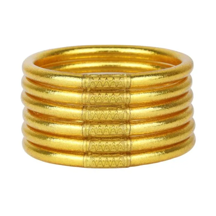 BuDhaGirl All Weather Bangles (Serenity Prayer) In Gold