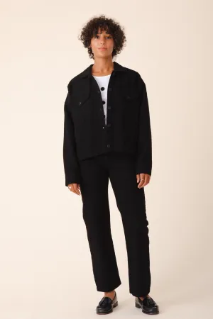 Canvas Utility Jacket in Black