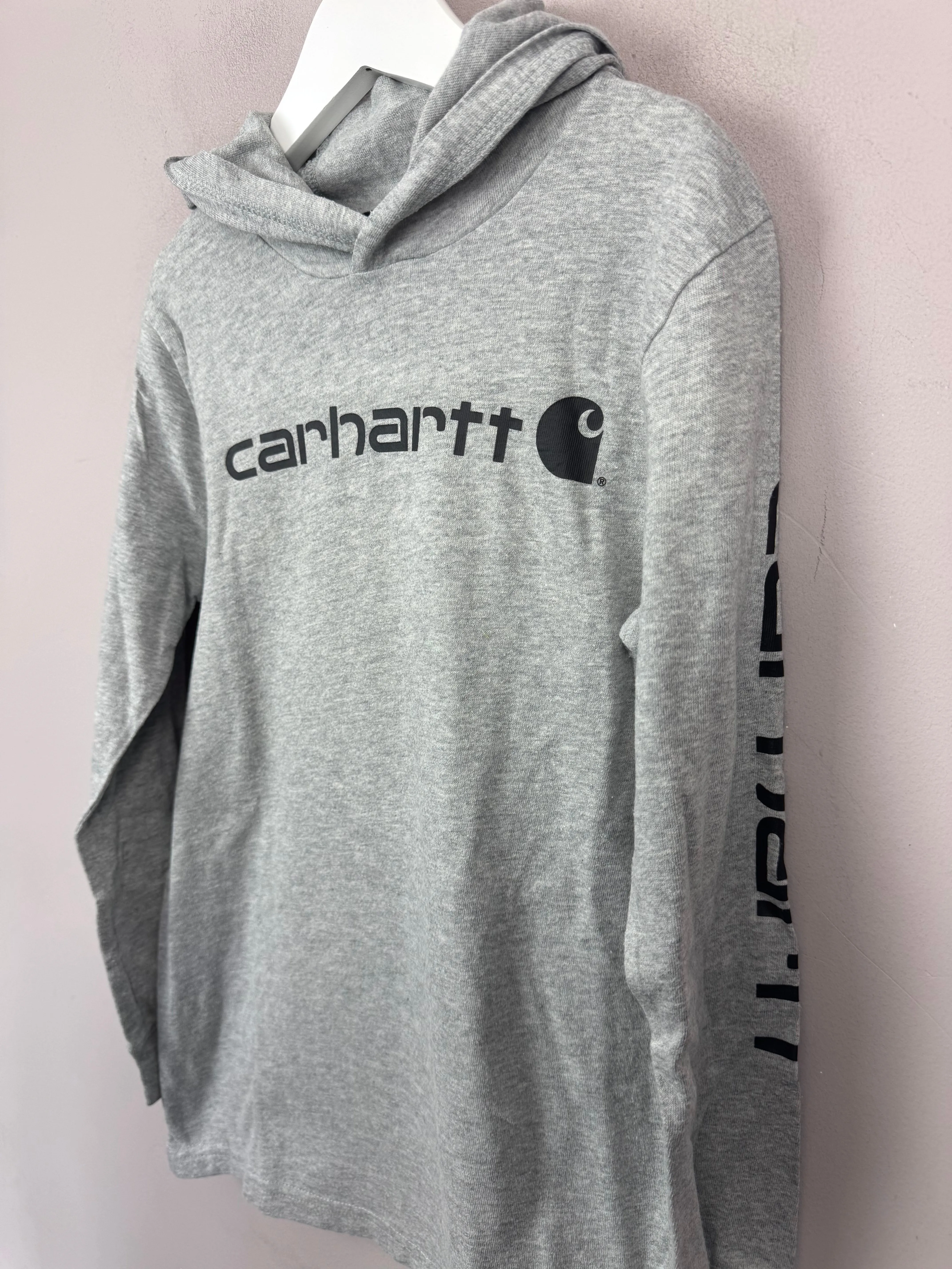 Carhartt Grey hooded L/S T-shirt 7y