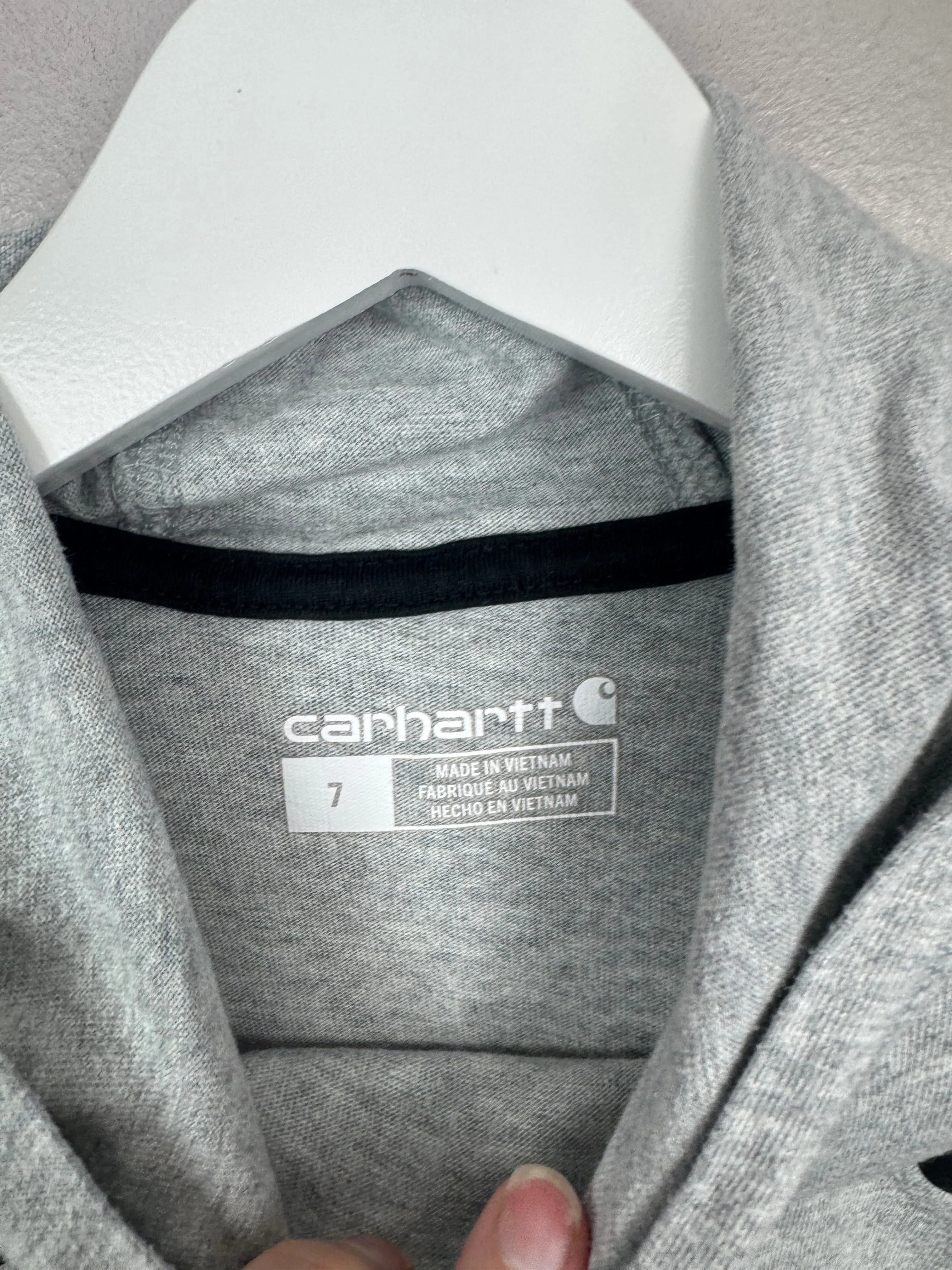 Carhartt Grey hooded L/S T-shirt 7y