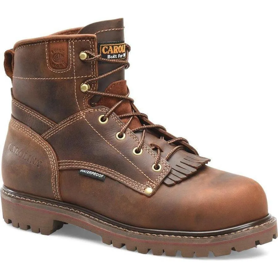 Carolina Men's 28 Series 6" Waterproof Grizzly Work Boot - Brown - CA7028