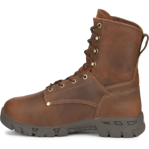 Carolina Men's Buster 8" Comp Toe Waterproof Metguard Work Boot -Brown- CA9582