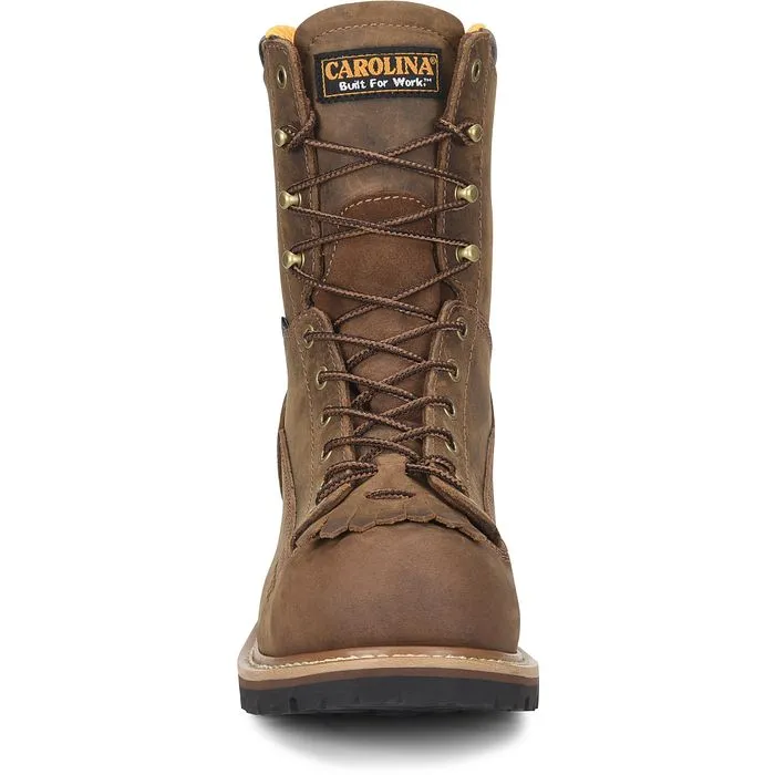 Carolina Men's DRILLER 8"� Composite Toe Waterproof Logger Work Boot - Brown - CA9828