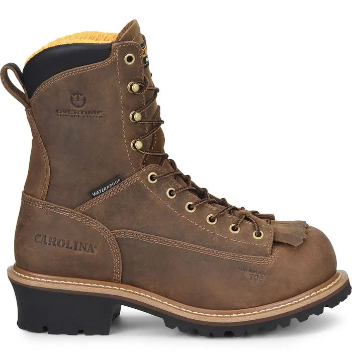 Carolina Men's DRILLER 8"� Composite Toe Waterproof Logger Work Boot - Brown - CA9828