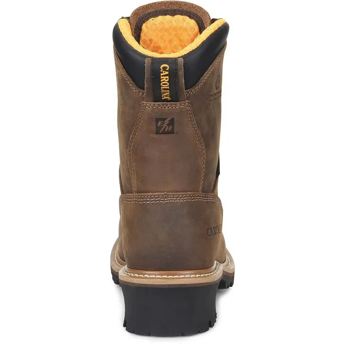 Carolina Men's DRILLER 8"� Composite Toe Waterproof Logger Work Boot - Brown - CA9828