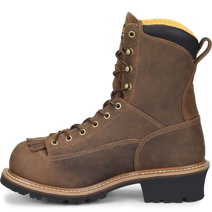 Carolina Men's DRILLER 8"� Composite Toe Waterproof Logger Work Boot - Brown - CA9828