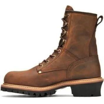 Carolina Men's Elm 8" Steel Toe Waterproof Logger Work Boot - Brown - CA9821