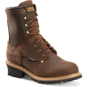 Carolina Men's Elm 8" Steel Toe Waterproof Logger Work Boot - Brown - CA9821