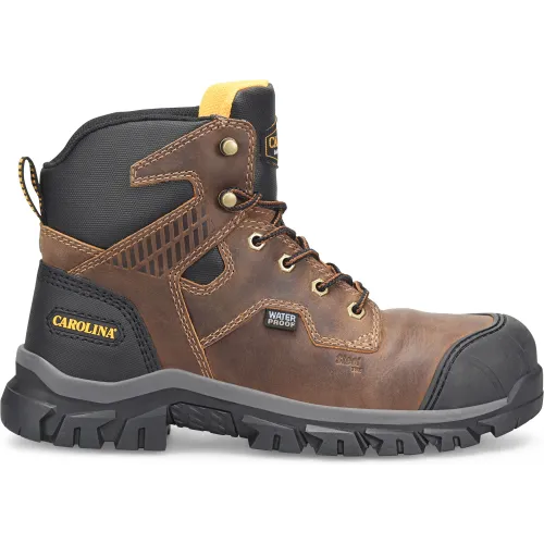 Carolina Men's Falcon 6" Steel Toe Lo Waterproof Work Boot -Brown- CA3590