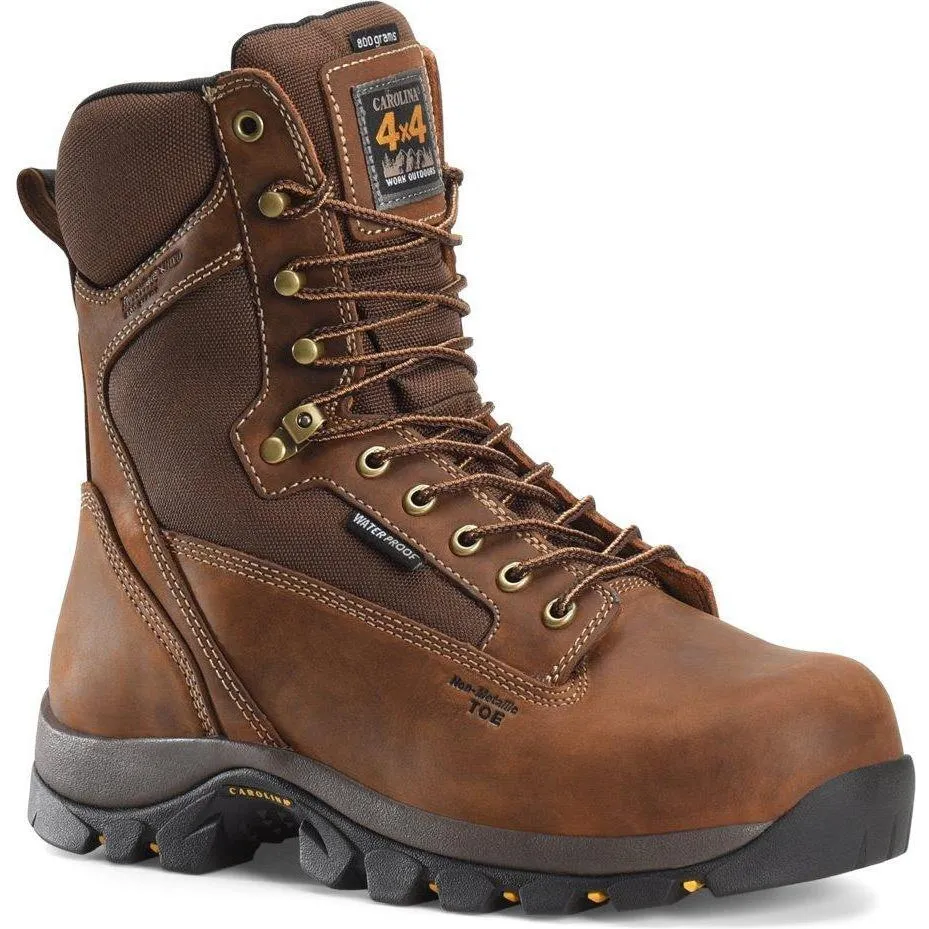 Carolina Men's Forrest 8"� Waterproof Ins Comp Toe Work Boot - Brown - CA4515