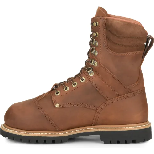 Carolina Men's Metpro Crazy Hardrock 8" Comp Toe Waterproof Work Boot -Brown- CA7921