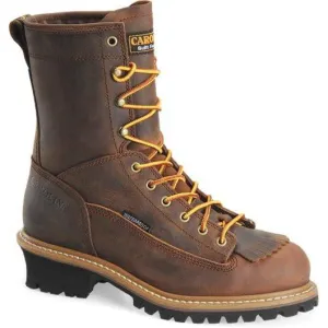 Carolina Men's Spruce 8" Steel Toe Waterproof Logger Work Boot - Brown - CA9824