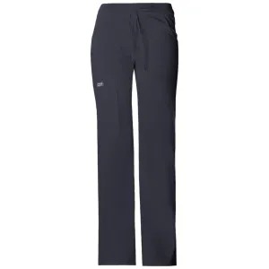 Cherokee Core Stretch 24001 Scrubs Pants Womens Low Rise Drawstring Cargo Pewter