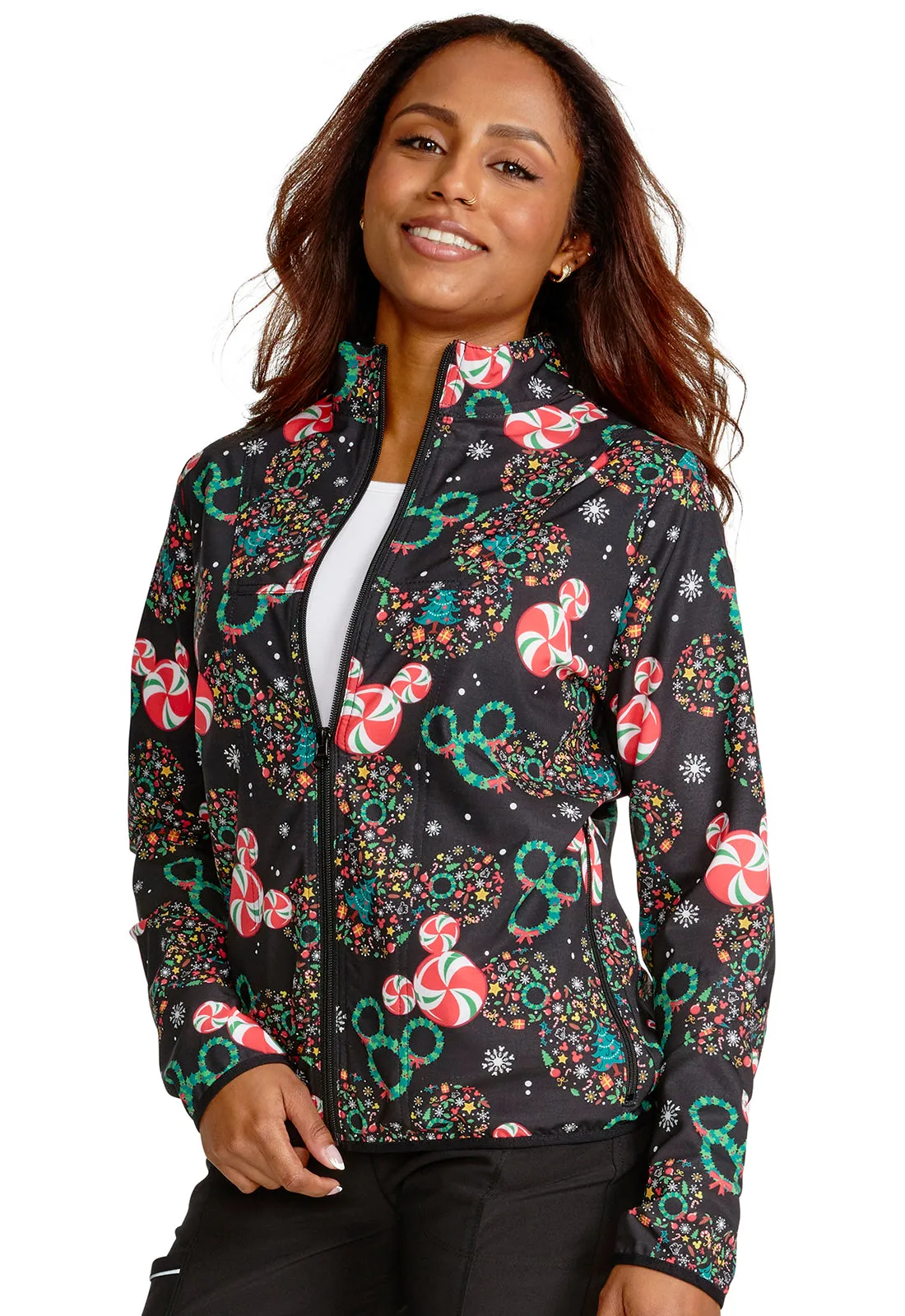 Cherokee Disney Mickey Mouse Scrub Jacket