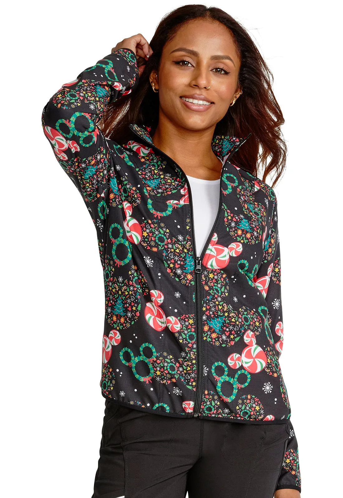 Cherokee Disney Mickey Mouse Scrub Jacket