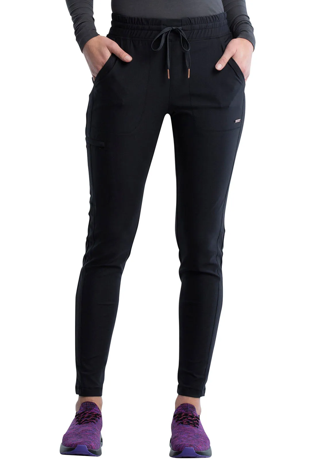 Cherokee FORM Mid Rise Tapered Leg Drawstring Pant
