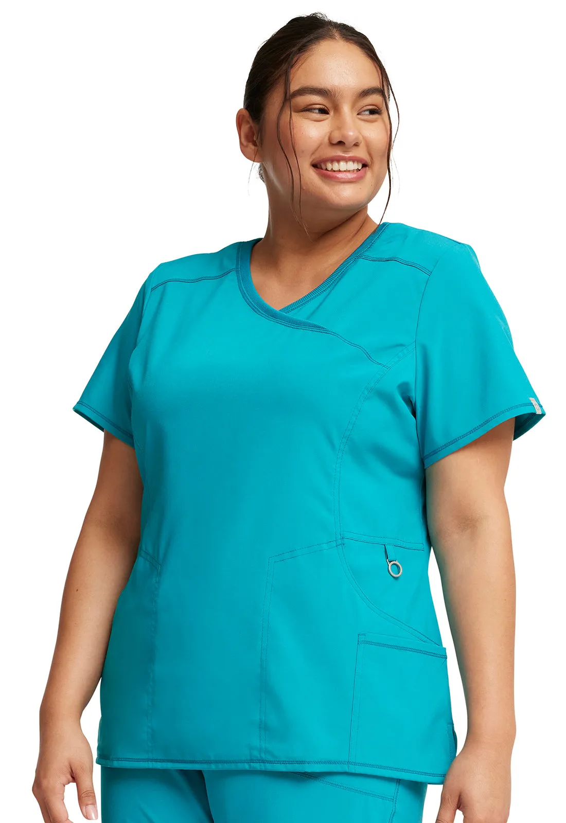 Cherokee Infinity Mock Wrap Top