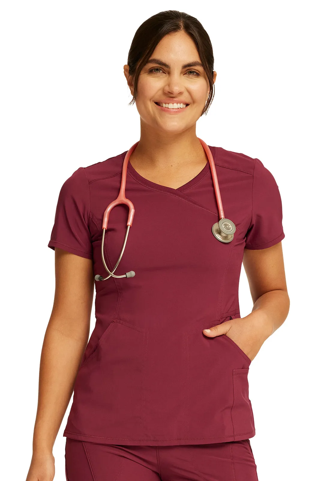 Cherokee Infinity Mock Wrap Top