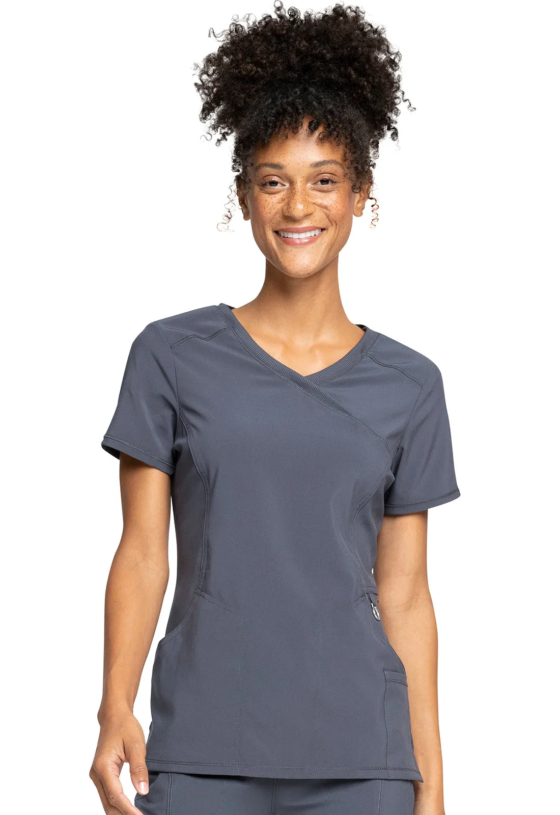 Cherokee Infinity Mock Wrap Top