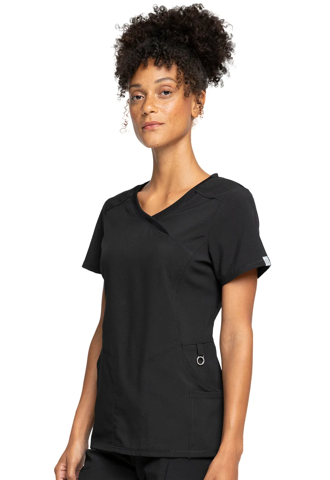 Cherokee Infinity Mock Wrap Top
