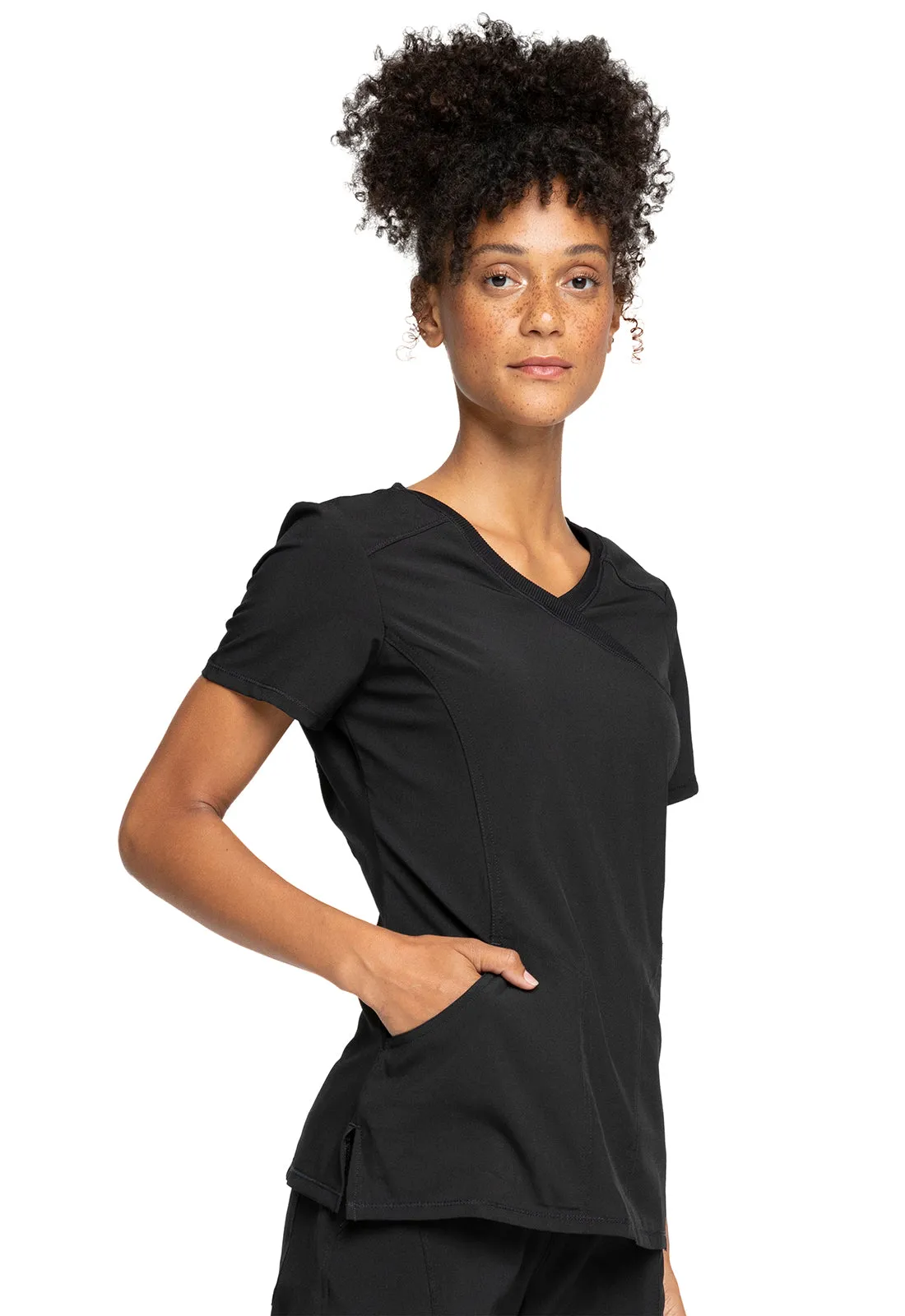 Cherokee Infinity Mock Wrap Top