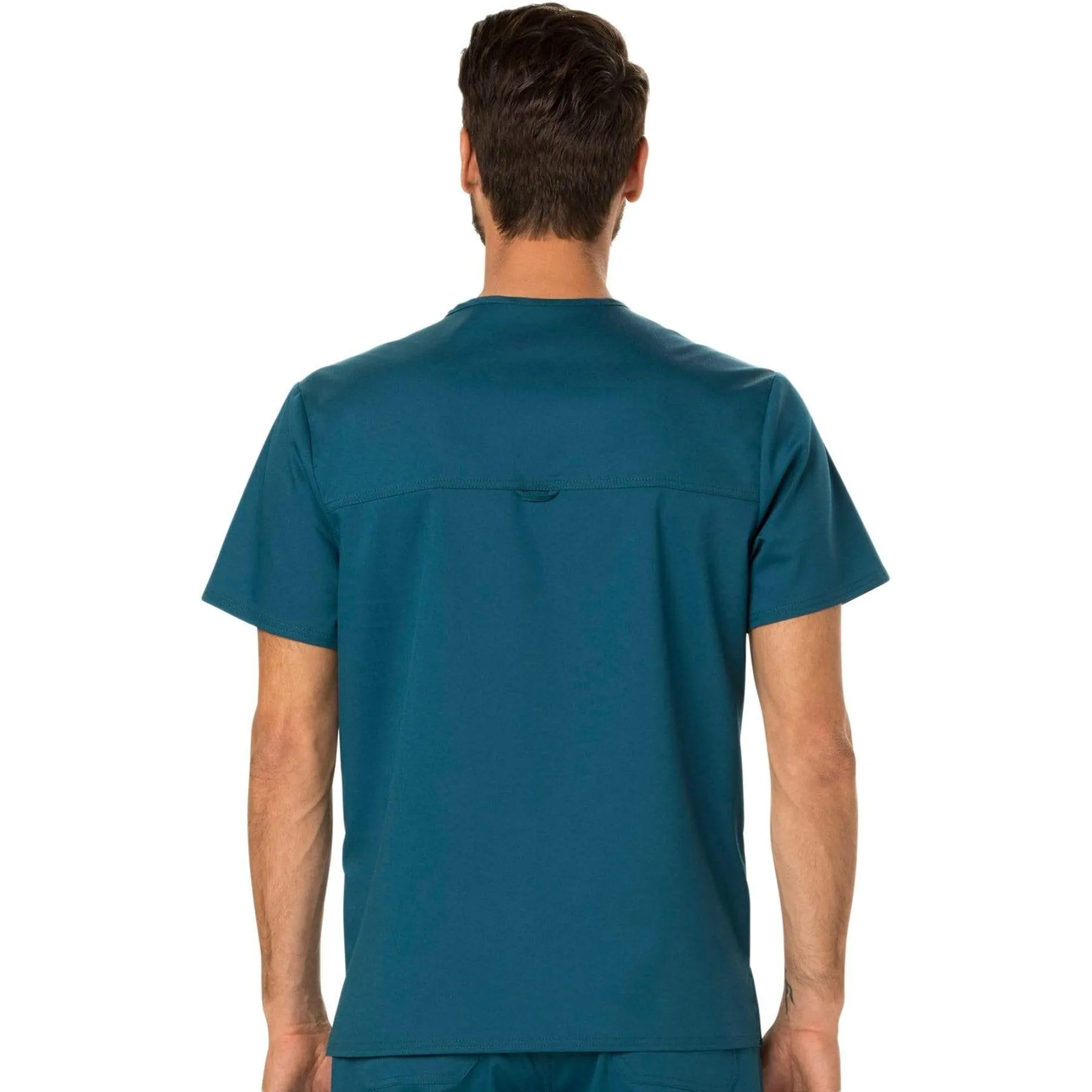 Cherokee Revolution WW690 Scrubs Top Mens V-Neck Caribbean Blue