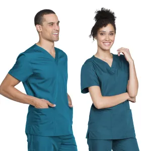 Cherokee - Unisex V-Neck Solid Scrub Top & Drawstring Scrub Pant Set (WW530C)