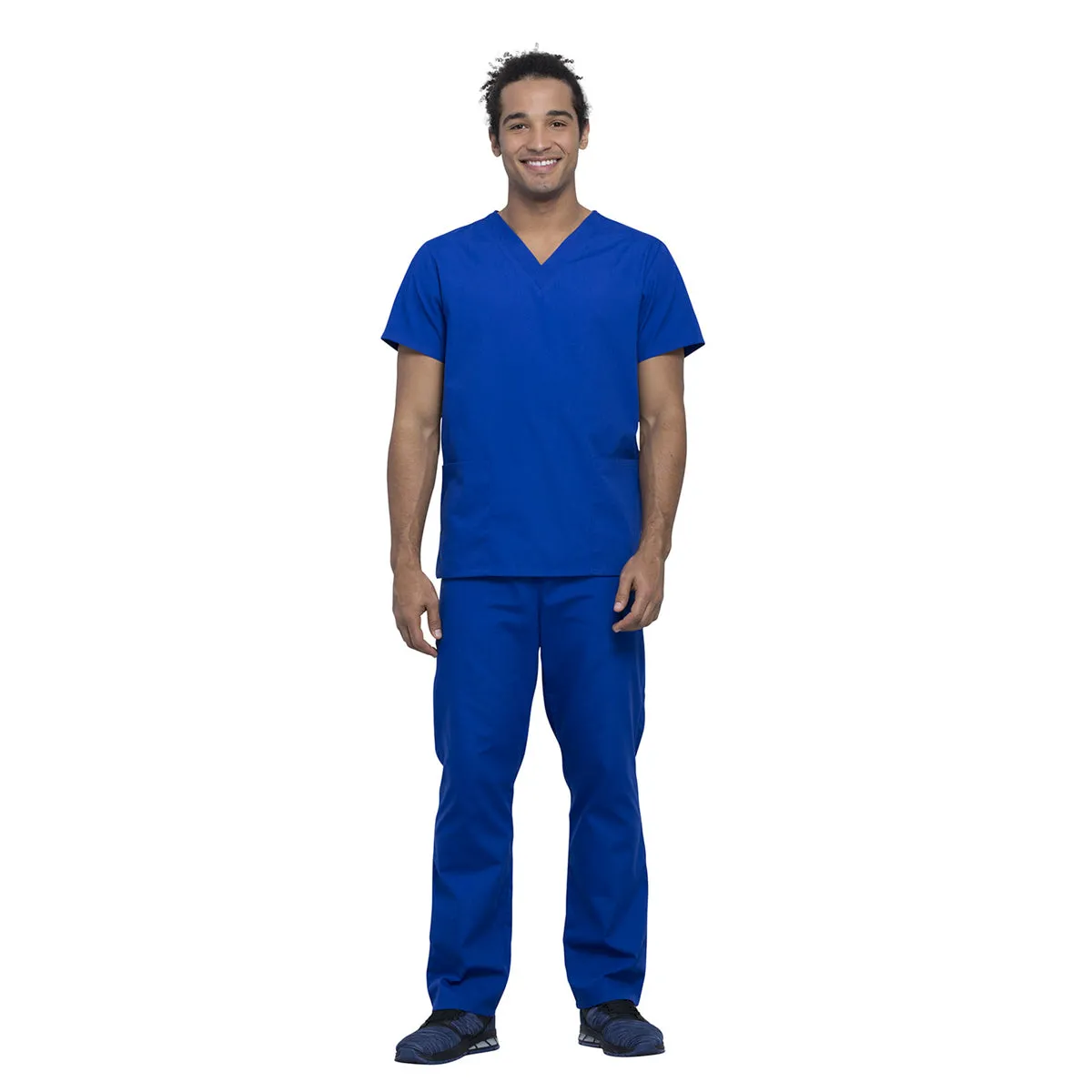 Cherokee - Unisex V-Neck Solid Scrub Top & Drawstring Scrub Pant Set (WW530C)